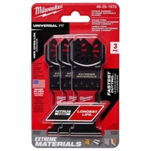 Milwaukee 49-25-1573 Oscillating Multi Tool Blades 3PK Extreme Materials Carbide